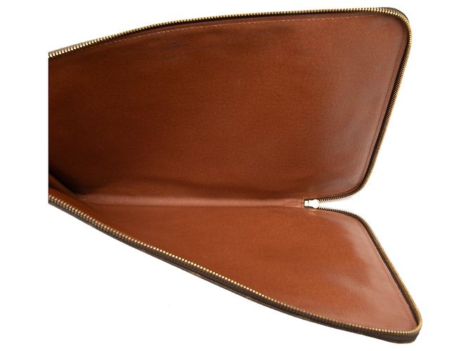 Louis Vuitton Brown Monogram Poche Documents Portfolio Marrone - vista 4