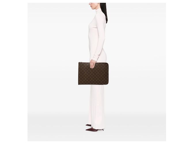 Louis Vuitton Brown Monogram Poche Documents Portfolio Marrone - vista 6
