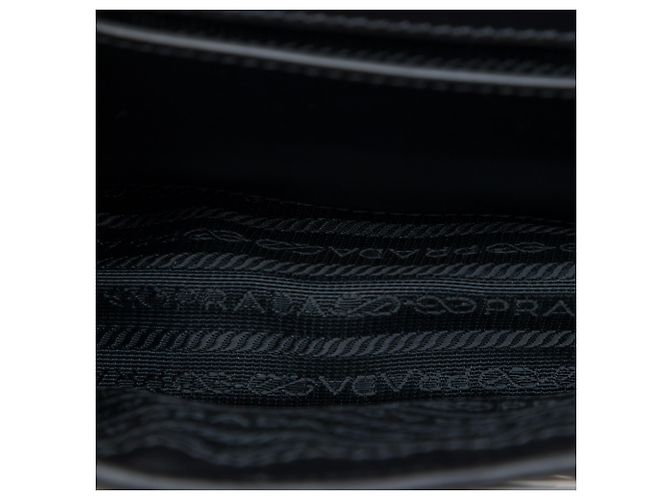 Ribbon Borsa Prada in pelle di vitello City nera con nastro e cristalli Nero - vista 4