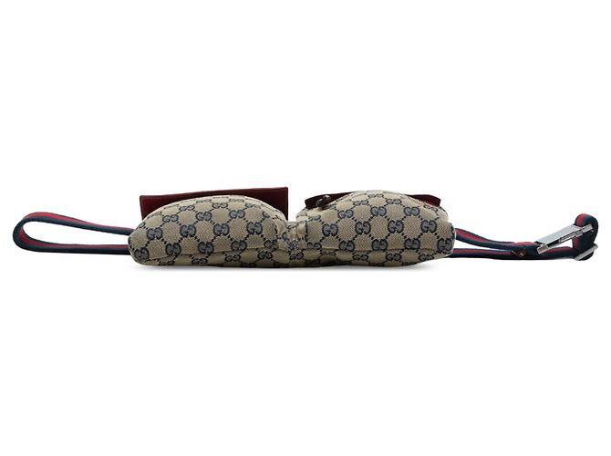 Borsa a cintura Gucci Beige GG Canvas Web con doppia tasca - vista 3