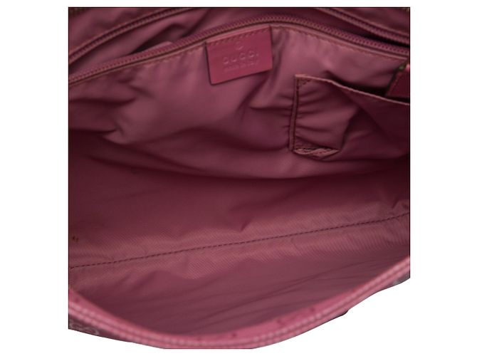 Gucci Borsa a Tracolla Rosa Stampa GG - vista 4
