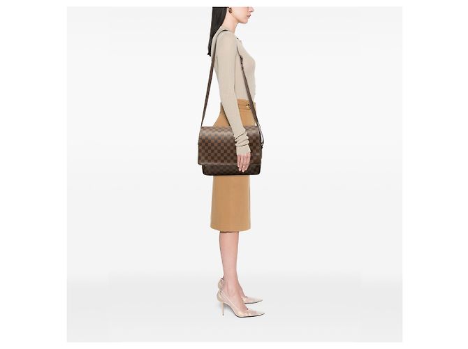 Louis Vuitton Brown Damier Ebene Shelton MM Braun - Ansicht 6