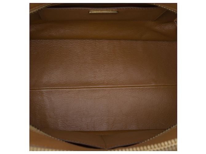 Borsa Tote Dome Prada in Saffiano Marrone con Tripla Zip Caramello - vista 4