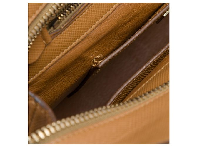 Borsa Tote Dome Prada in Saffiano Marrone con Tripla Zip Caramello - vista 6
