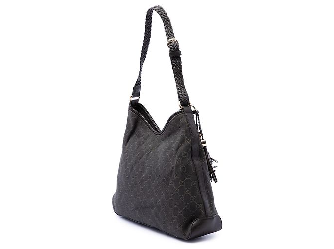 Borsa a tracolla Gucci Marrakech in denim GG marrone Medium Marrone scuro - vista 2