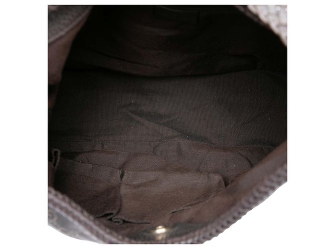 Borsa a tracolla Gucci Marrakech in denim GG marrone Medium Marrone scuro - vista 4