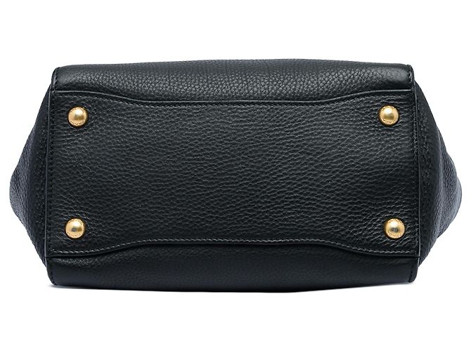 Borsa Satchel Prada Black Vitello Daino Soundlock Nero - vista 3