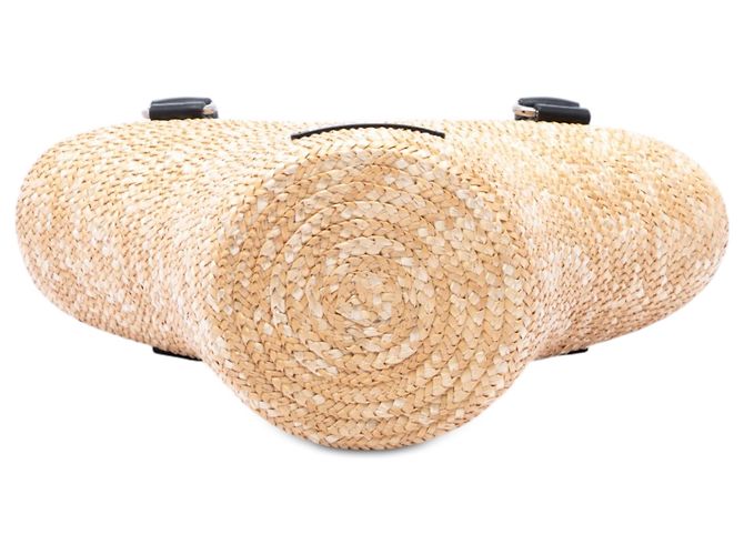 Mini Raffia Beach Basket Tote beige Balenciaga - vista 3
