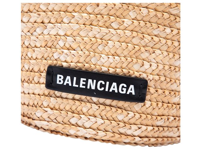 Mini Raffia Beach Basket Tote beige Balenciaga - vista 5