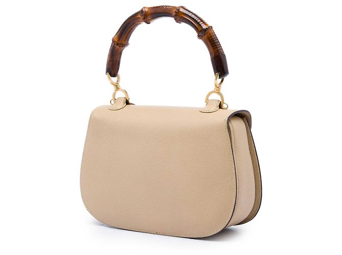 Gucci Beige Grained Calfskin Bamboo Night - vista 2