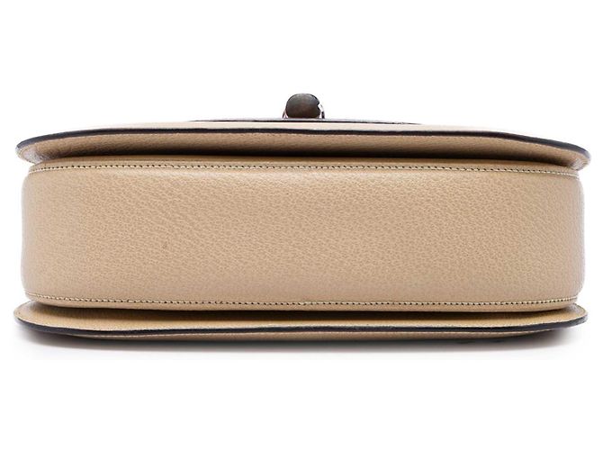 Gucci Beige Grained Calfskin Bamboo Night - vista 3