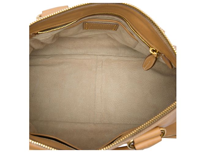 Borsa Satchel Prada in vitello morbido marrone Cammello - vista 5