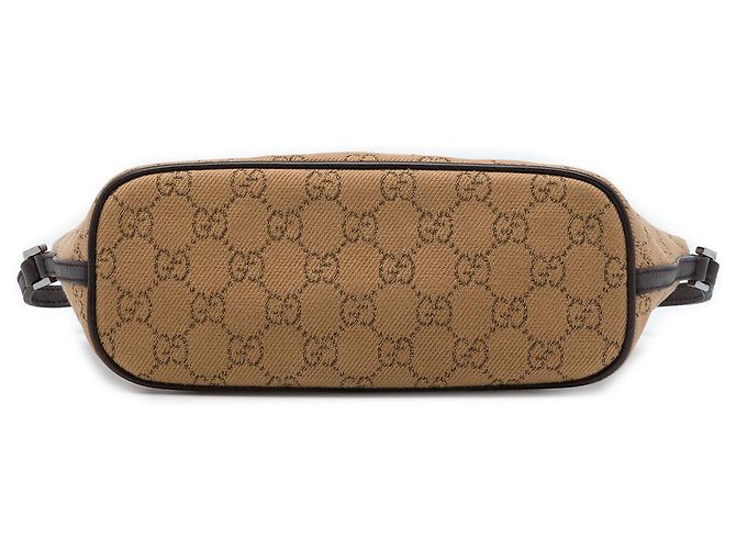 Gucci Brown GG Canvas Boat Marrone Marrone chiaro - vista 3