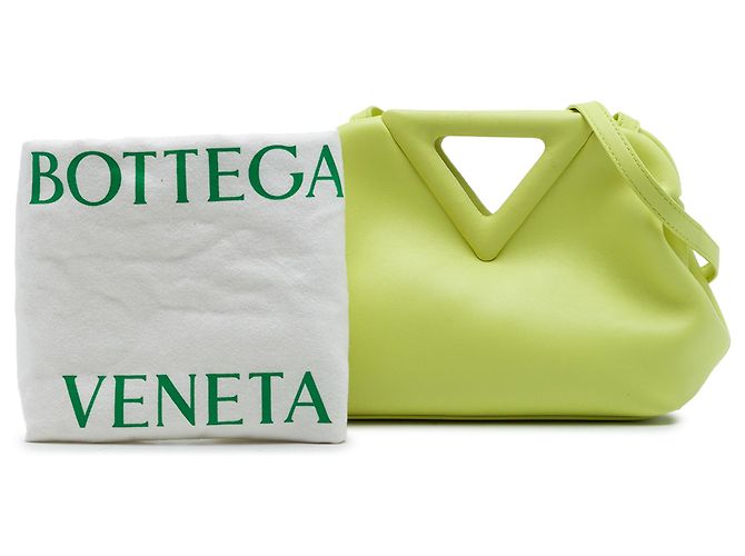 Bottega Veneta Borsa The Point Triangle piccola in pelle gialla Giallo - vista 7