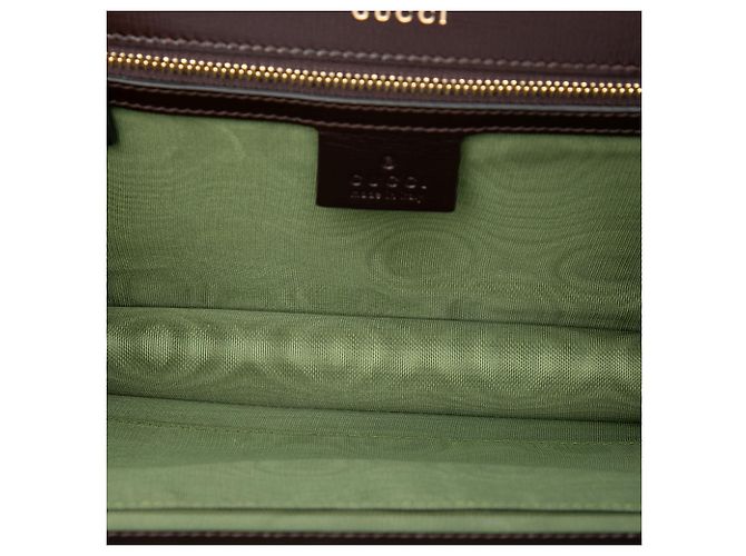Gucci Borsa Crossbody Small Suede GG Ring Torchon Marrone Marrone scuro - vista 4