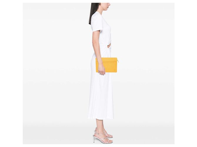 Louis Vuitton Yellow Epi Pochette Homme Giallo - vista 6