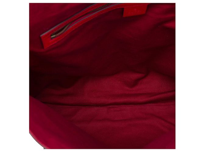 Gucci Baiadera gestreifter Tote aus rotem Canvas - Ansicht 4