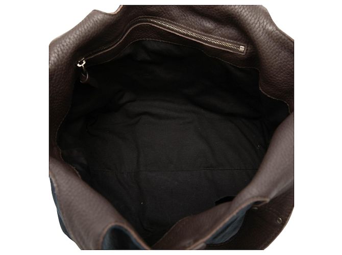 Sac cabas Bottega Veneta Blue Canvas Intrecciato Bleu Bleu Marine - vue 4