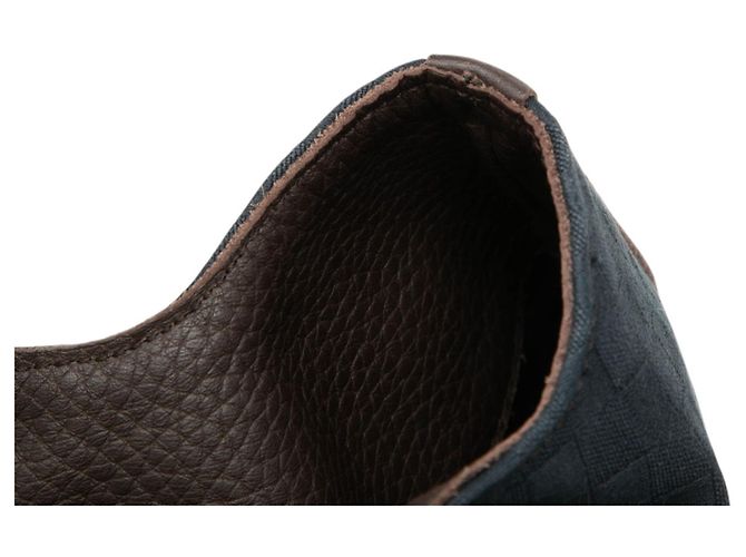 Sac cabas Bottega Veneta Blue Canvas Intrecciato Bleu Bleu Marine - vue 6