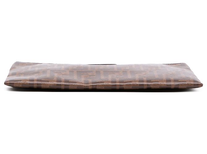 Clutch Fendi Brown Zucca Coated Canvas Marrone - vista 3
