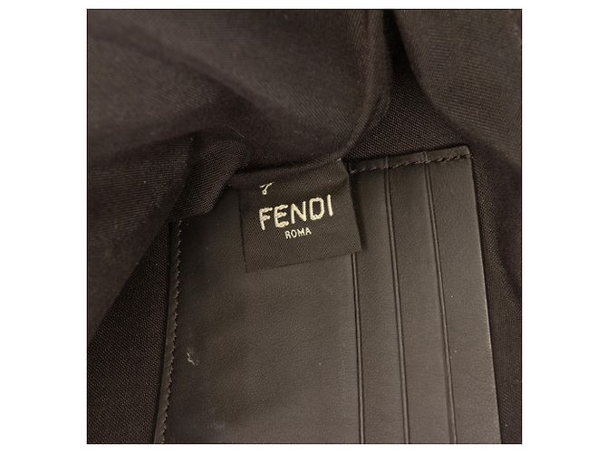 Clutch Fendi Brown Zucca Coated Canvas Marrone - vista 5