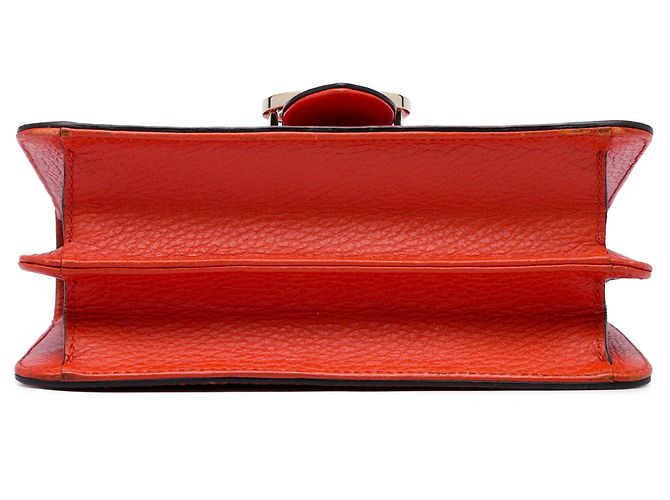 Gucci Orange Small Dollar Calfskin Interlocking G Crossbody Arancione - vista 3