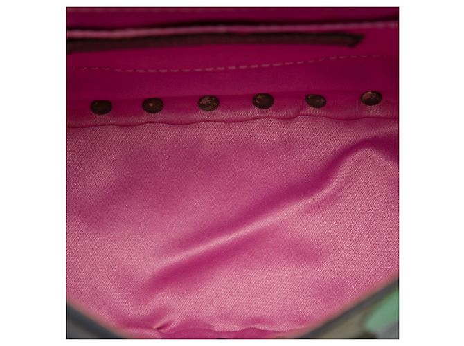Borsa a tracolla Rockstud con patta in nappa verde e tela camouflage Valentino Verde oliva - vista 4