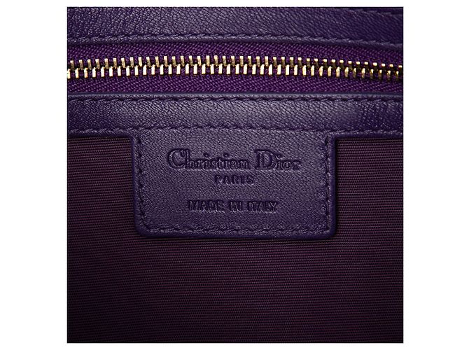 Autre Marque Clutch Dior Cannage Rose in vitello viola Porpora Viola scuro - vista 5
