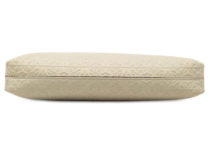 Clutch LOEWE Beige Anagram Canvas Repeat T - vista 3