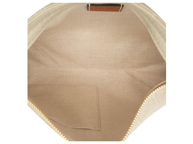 Clutch LOEWE Beige Anagram Canvas Repeat T - vista 4