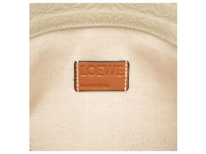 Clutch LOEWE Beige Anagram Canvas Repeat T - vista 5
