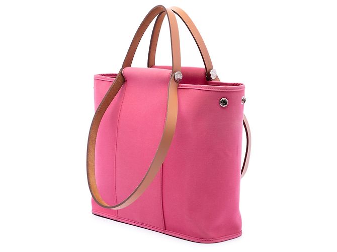 Hermès Pink Toile Cabag Elan PM Rosa - vista 2