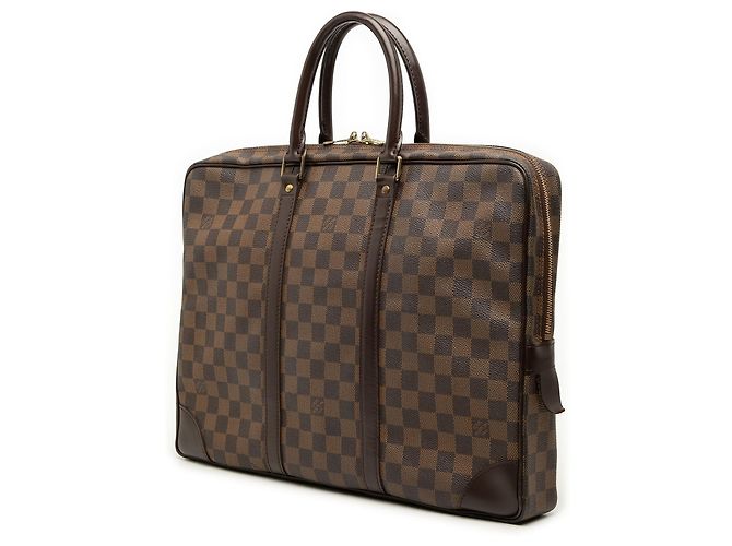Louis Vuitton Brown Damier Ebene Porte Documents Voyage PM Marrone - vista 2