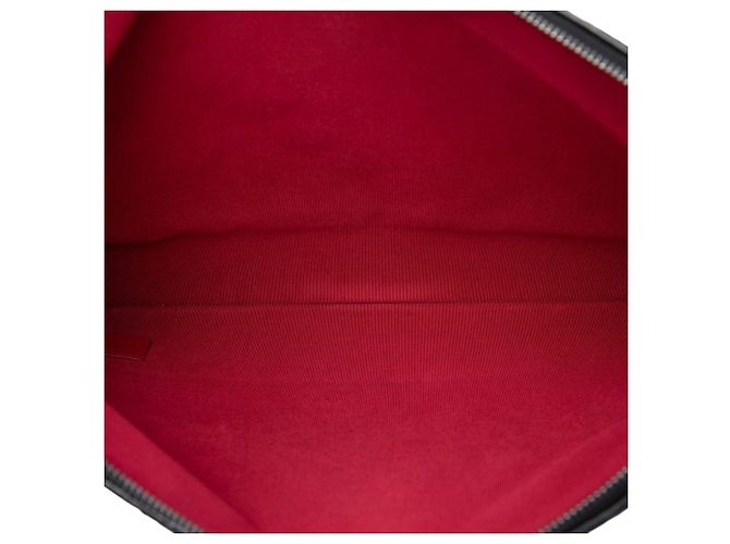 Clutch Chanel Gabrielle O Case in Tweed Blu e Vitello Ricamato, Large - vista 4