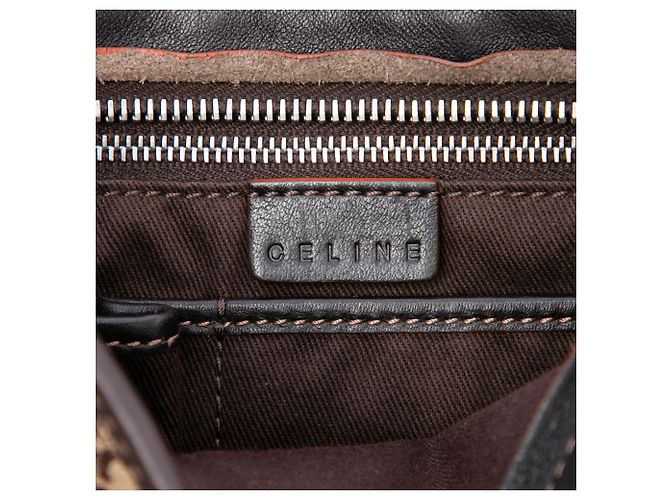 Céline Borsa a tracolla Celine Beige Macadam Canvas - vista 5