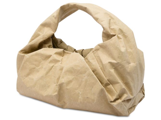 Bottega Veneta Beige Large Kraft Paper The Shoulder Pouch - vista 2