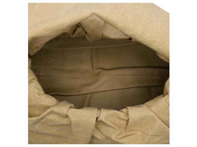 Bottega Veneta Beige Large Kraft Paper The Shoulder Pouch - vista 4