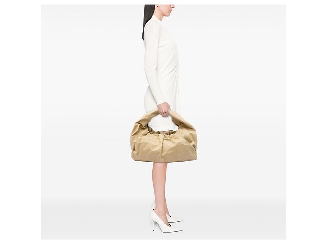 Bottega Veneta Beige Large Kraft Paper The Shoulder Pouch - vista 5