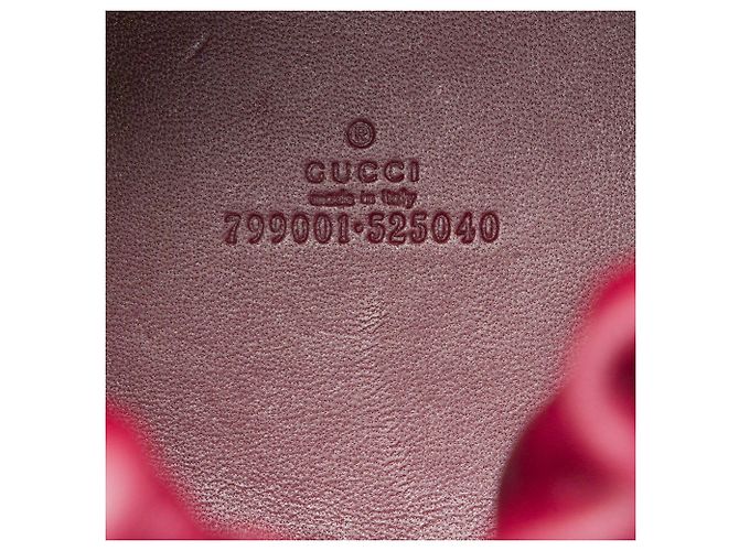 Mini borsa secchiello Gucci Red GG Supreme Shadow Rosso Bordò - vista 5