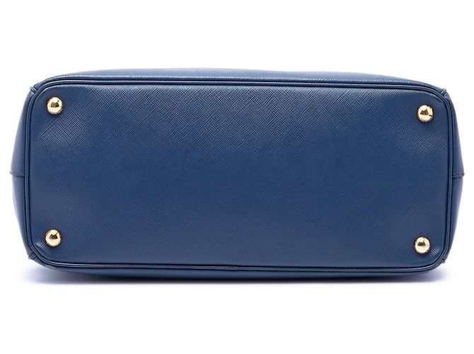 Prada Galleria Double Zip Tote Large aus Saffiano-Leder in Blau Dunkelblau - Ansicht 3