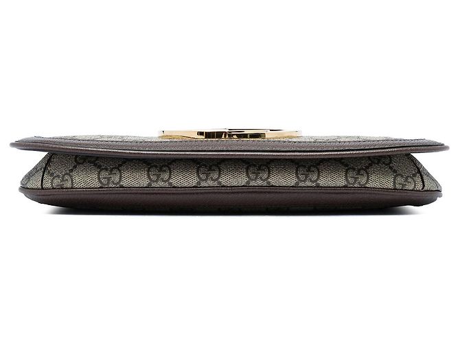 Borsa Gucci Beige Small GG Supreme Blondie Chain Satchel - vista 3