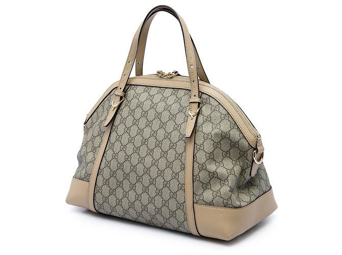 Borsa Gucci Beige Large GG Supreme Nice Dome Satchel - vista 2