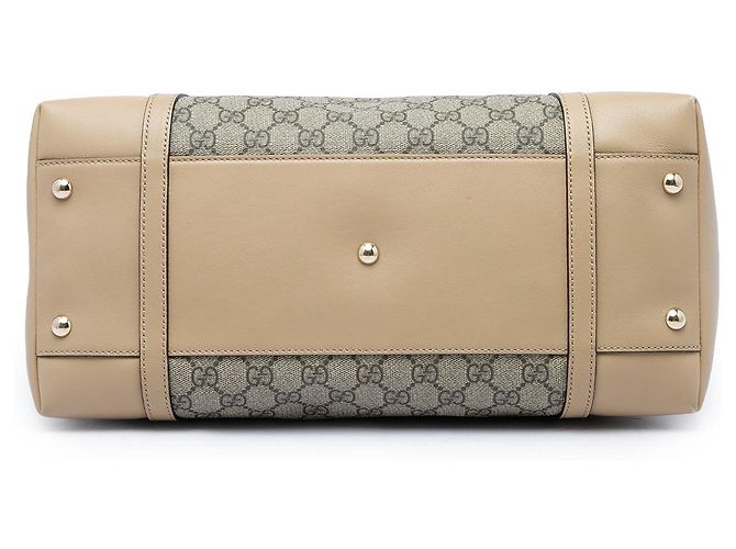 Borsa Gucci Beige Large GG Supreme Nice Dome Satchel - vista 3