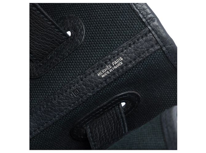 Hermès Black Toile and Negonda Ceinture MM Nero - vista 5