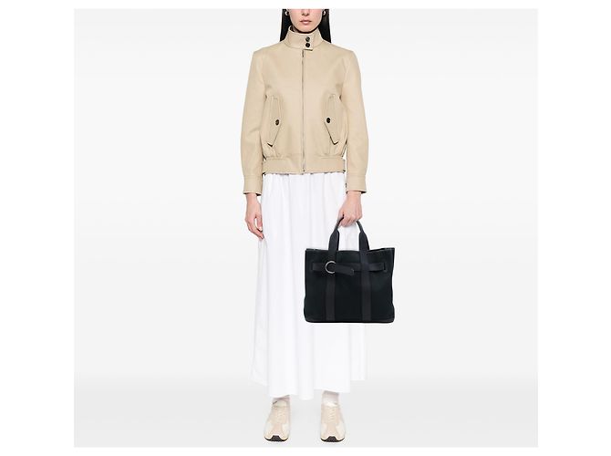 Hermès Black Toile and Negonda Ceinture MM Nero - vista 6
