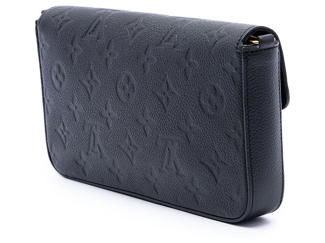 Louis Vuitton Black Monogram Empreinte Pochette Felicie Nero - vista 2
