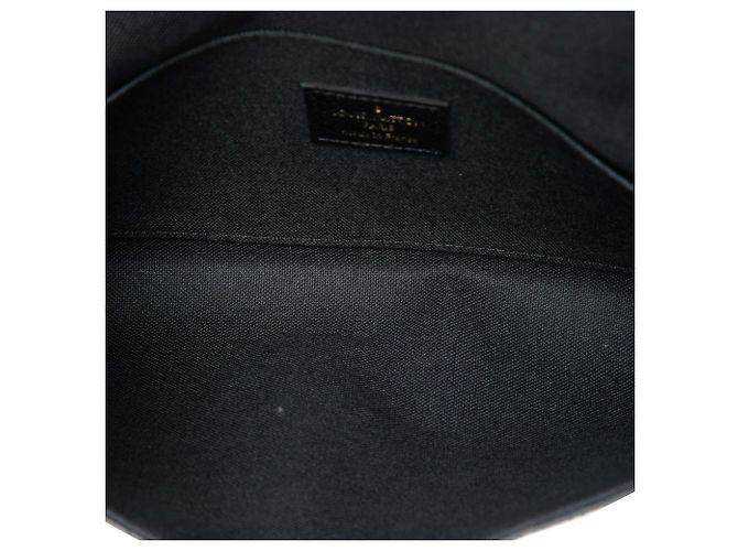 Louis Vuitton Black Monogram Empreinte Pochette Felicie Nero - vista 4