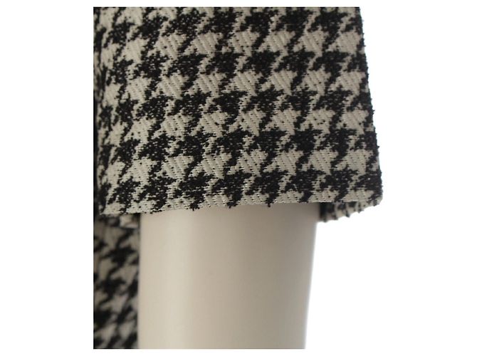 Christian Dior Midi-Kleid Hahnentritt Schwarz Weiß - Ansicht 5