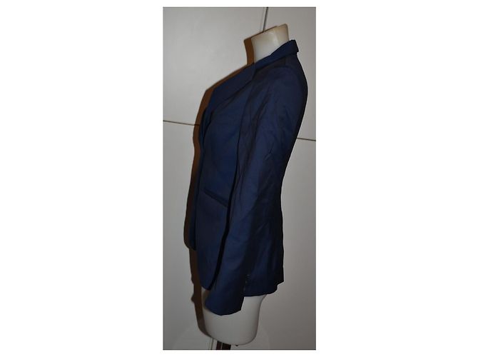 Loro Piana Einreihiger Wollblazer Blau - Ansicht 3