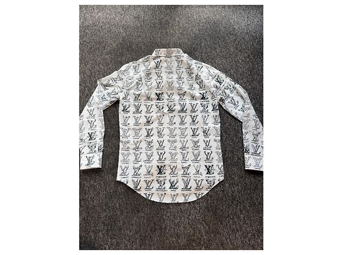 Louis Vuitton Monogram Doodle Print Hemd Schwarz Weiß - Ansicht 3